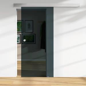 Glasschiebetür ESG Anthrazit DIN LI/RE 2060 x 940 x 8 mm