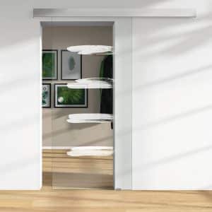 Glasschiebetür ESG Floatglas Dekor Siebdruck 36/18 DIN LI/RE 2060 x 940 x 8 mm