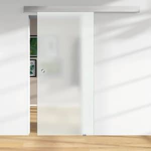 Glasschiebetür ESG Floatglas Dekor Siebdruck 36/84 DIN LI/RE 2060 x 940 x 8 mm