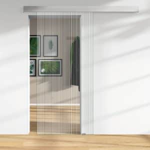 Glasschiebetür ESG Floatglas Lasermattierung  56/70 DIN LI/RE 2060 x 940 x 8 mm