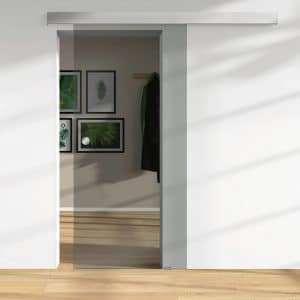 Glasschiebetür ESG Grau DIN LI/RE 2060 x 940 x 8 mm