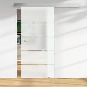 Glasschiebetür Weißglas Siebdruck S36/15  8 mm ESG - Maßanfertigung