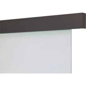 Schienen-Set Baseline Alu Matt Schwarz für Glas 1-fl. 1.900 mm inkl. Griff Rund